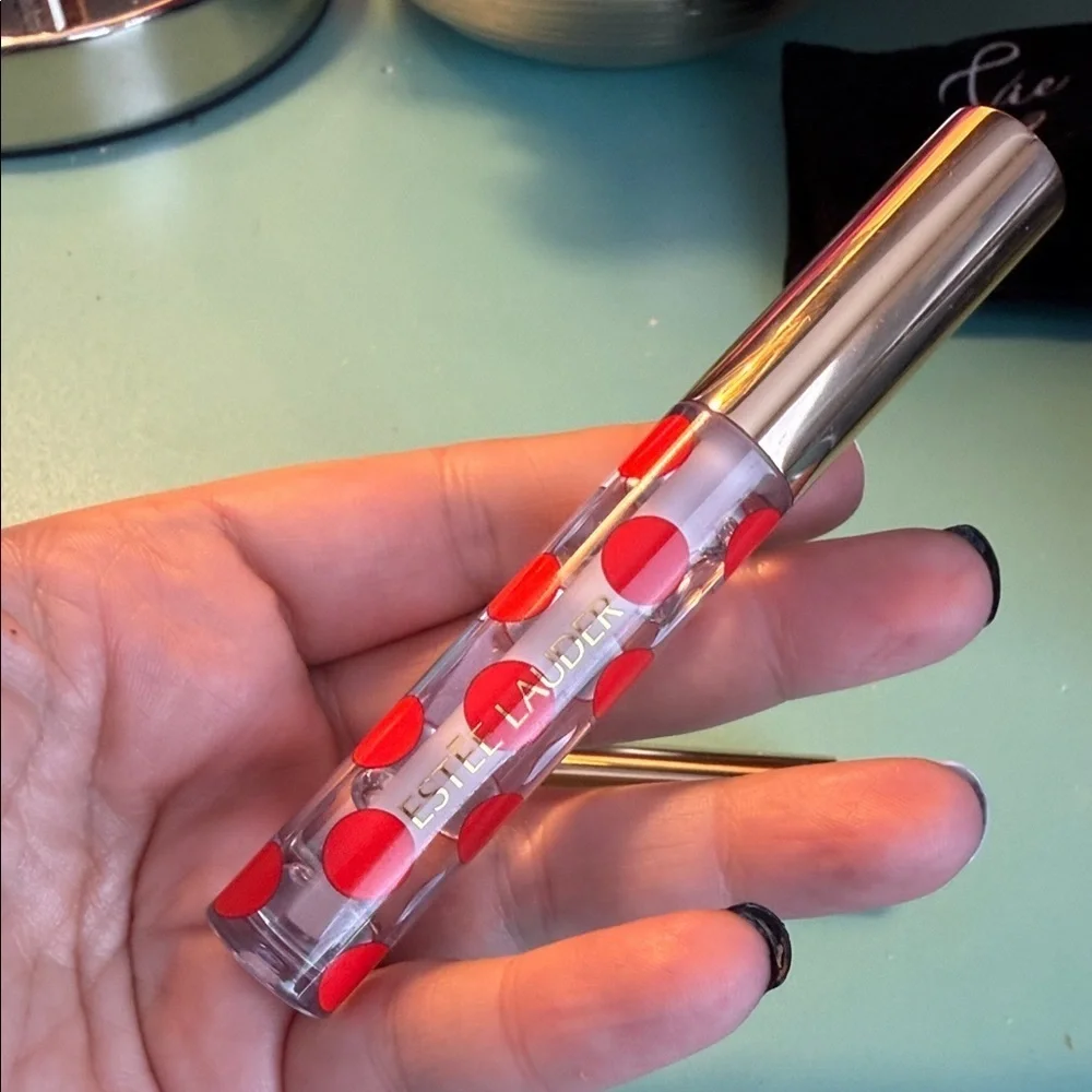 Estee Lauder Red and Gold Lip Gloss Duo new holiday makeup designer lipstick